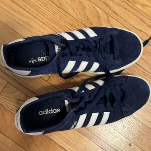 Adidas originals campus navy suede sneakers